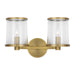 Visual Comfort Studio Canada - Two Light Vanity - Reynolds - Time Worn Brass- Union Lighting Luminaires Decor