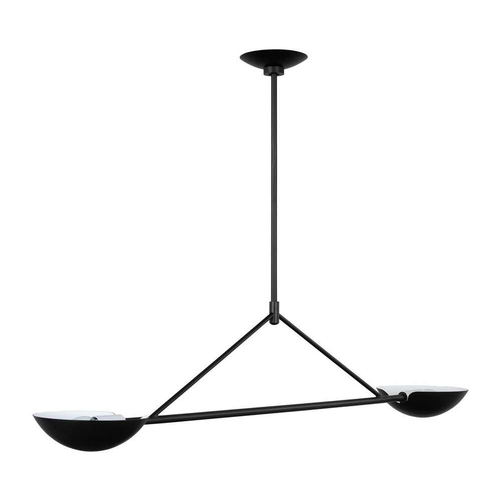 Visual Comfort Studio Canada - Two Light Linear Chandelier - Nevel - Aged Iron- Union Lighting Luminaires Decor