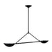 Visual Comfort Studio Canada - Two Light Linear Chandelier - Nevel - Aged Iron- Union Lighting Luminaires Decor