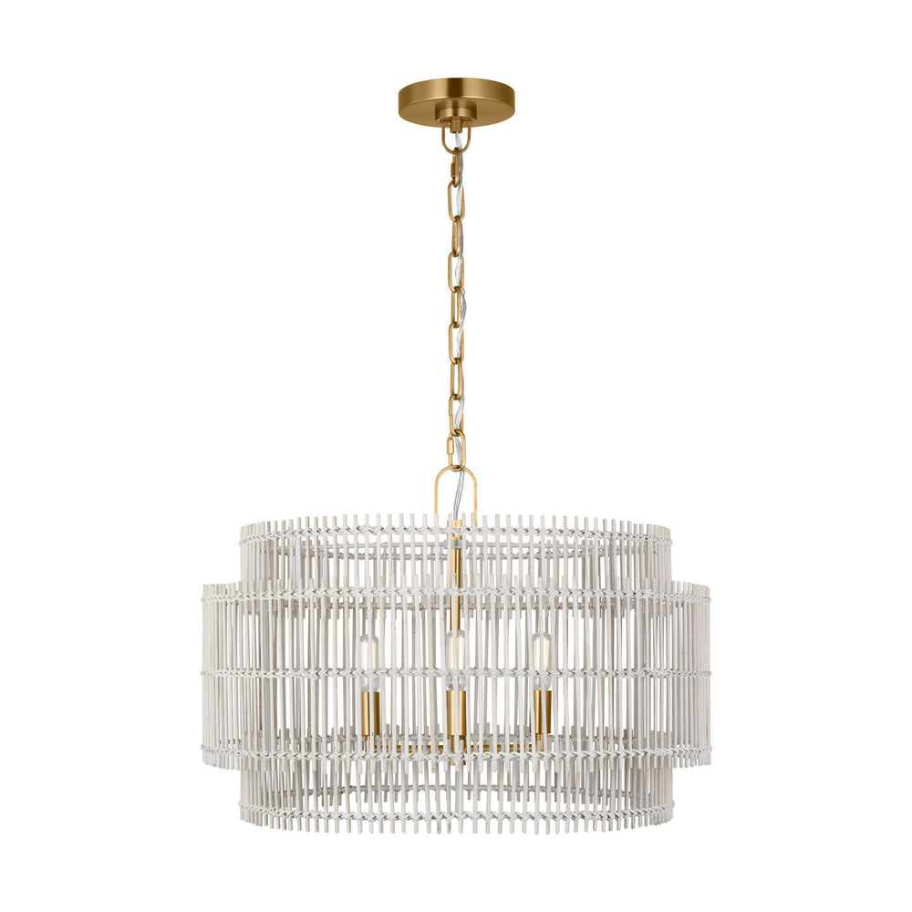 Visual Comfort Studio Canada - Four Light Pendant - Elio - Burnished Brass- Union Lighting Luminaires Decor