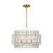Visual Comfort Studio Canada - Four Light Pendant - Elio - Burnished Brass- Union Lighting Luminaires Decor