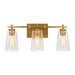 Visual Comfort Studio Canada - Three Light Vanity - Mercer - Burnished Brass- Union Lighting Luminaires Decor