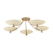Troy Lighting Canada - Five Light Semi Flush Mount - Wolfe - Patina Brass/Soft Sand- Union Lighting Luminaires Decor