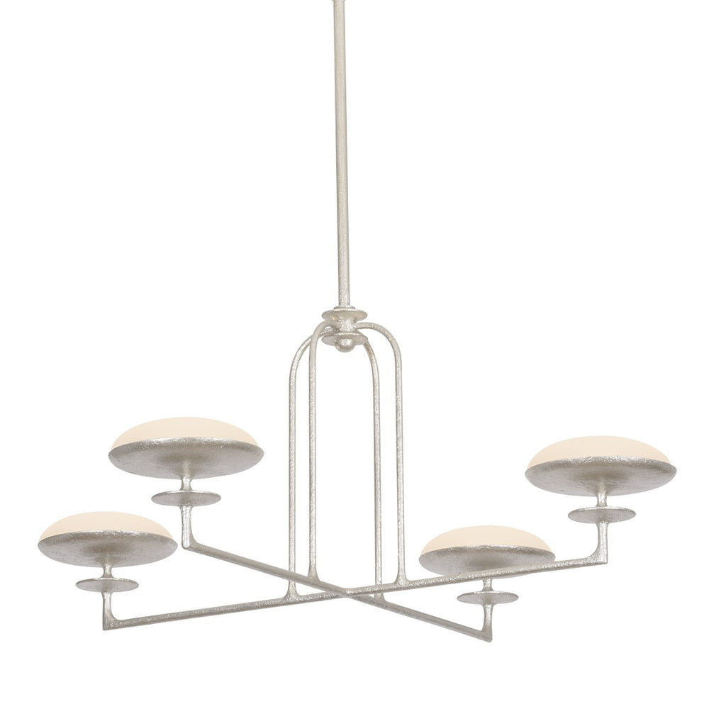 Troy Lighting Canada - LED Chandelier - Pacific - Warm Silver Leaf- Union Lighting Luminaires Decor