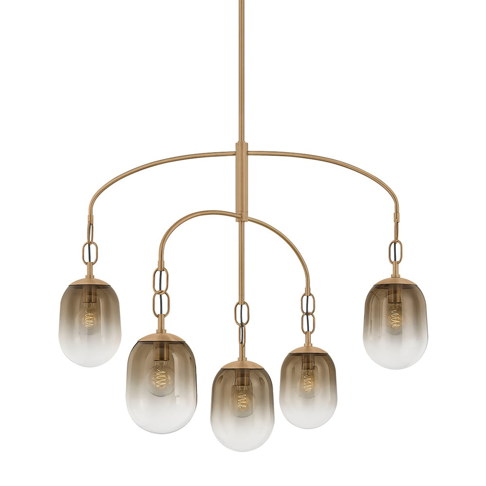 Troy Lighting Canada - Five Light Chandelier - Harvey - Patina Brass- Union Lighting Luminaires Decor