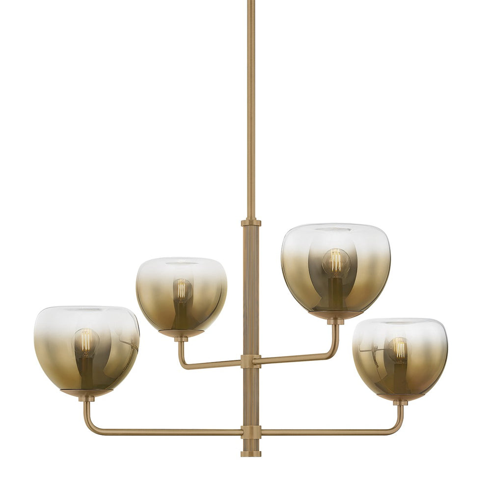 Troy Lighting Canada - Four Light Chandelier - August - Patina Brass- Union Lighting Luminaires Decor