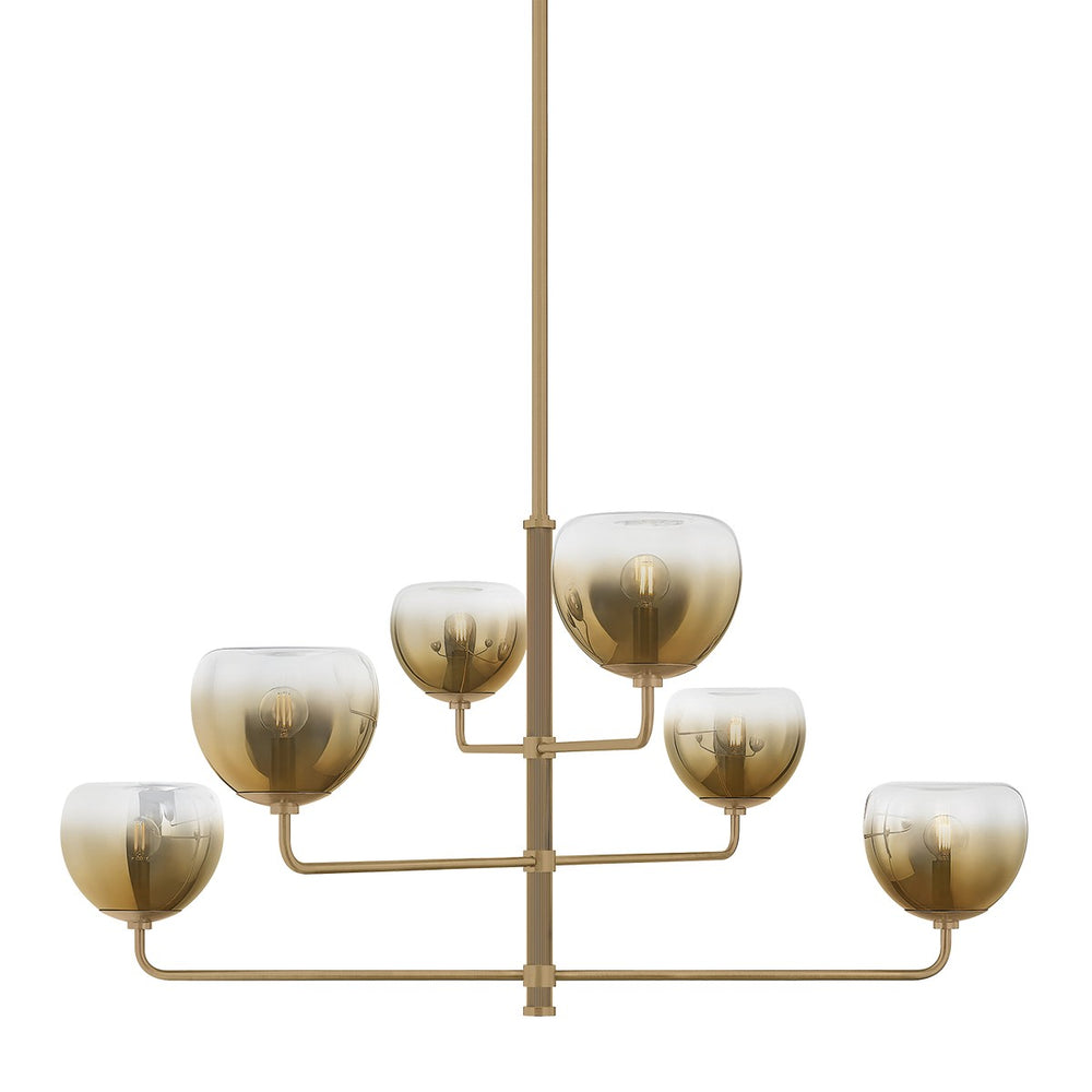 Troy Lighting Canada - Six Light Chandelier - August - Patina Brass- Union Lighting Luminaires Decor