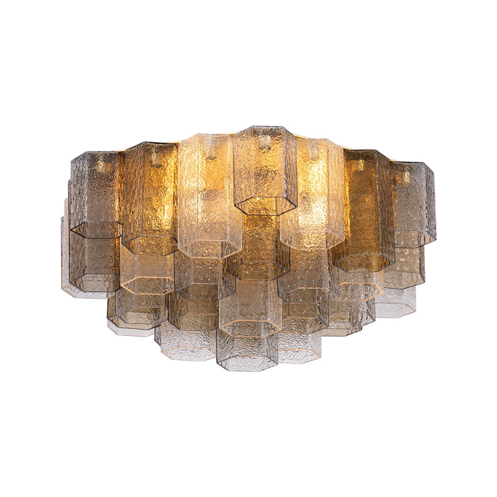 Corbett Lighting Canada - Six Light Semi Flush Mount - Helsinki - Vintage Gold Leaf- Union Lighting Luminaires Decor