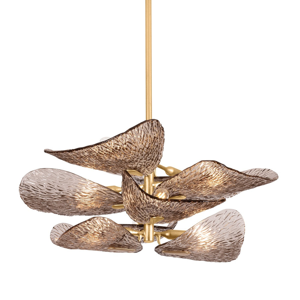 Corbett Lighting Canada - Eight Light Semi Flush Mount - Cardiff - Vintage Gold Leaf- Union Lighting Luminaires Decor
