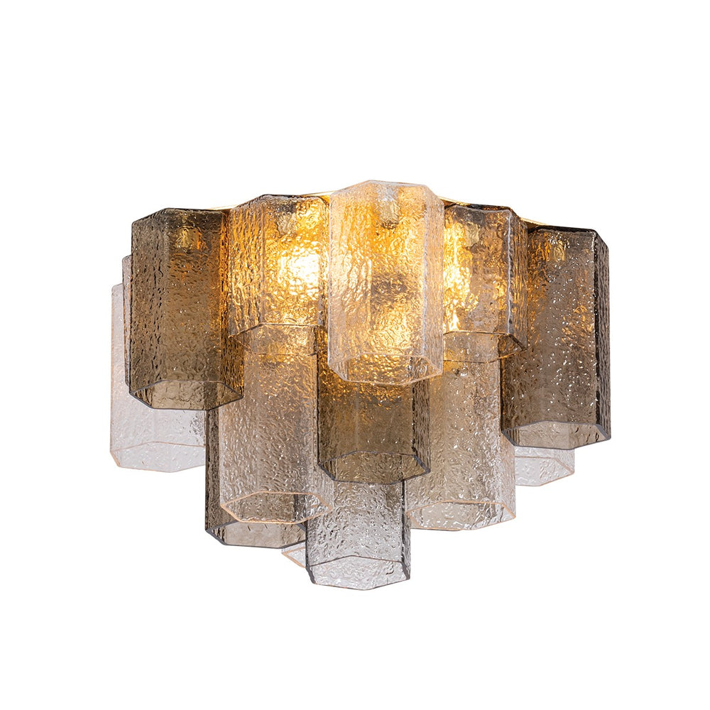 Corbett Lighting Canada - Four Light Semi Flush Mount - Helsinki - Vintage Gold Leaf- Union Lighting Luminaires Decor
