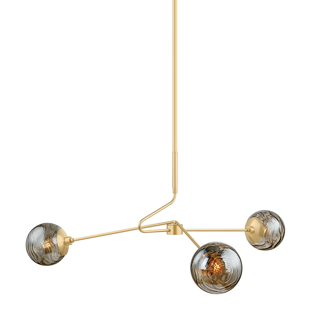 Mitzi Canada - Three Light Chandelier - Nyla - Aged Brass- Union Lighting Luminaires Decor
