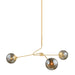 Mitzi Canada - Three Light Chandelier - Nyla - Aged Brass- Union Lighting Luminaires Decor