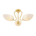 Mitzi Canada - Three Light Semi Flush Mount - Reva - Aged Brass- Union Lighting Luminaires Decor