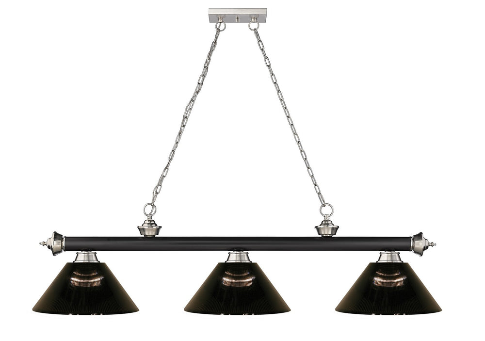 Z-Lite Canada - Three Light Billiard - Cordon - Matte Black + Brushed Nickel- Union Lighting Luminaires Decor