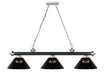 Z-Lite Canada - Three Light Billiard - Cordon - Matte Black + Brushed Nickel- Union Lighting Luminaires Decor