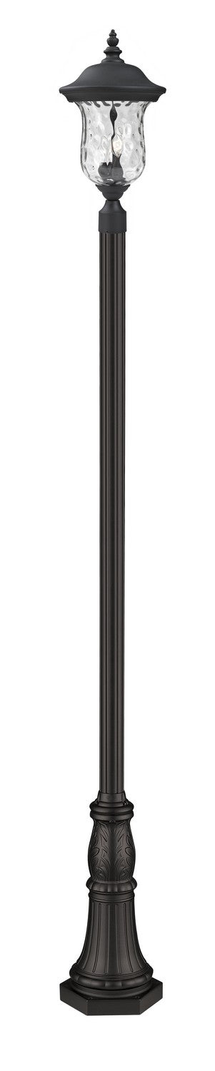 Z-Lite Canada - Three Light Outdoor Post Mounted Fixture - Armstrong - Black- Union Lighting Luminaires Decor