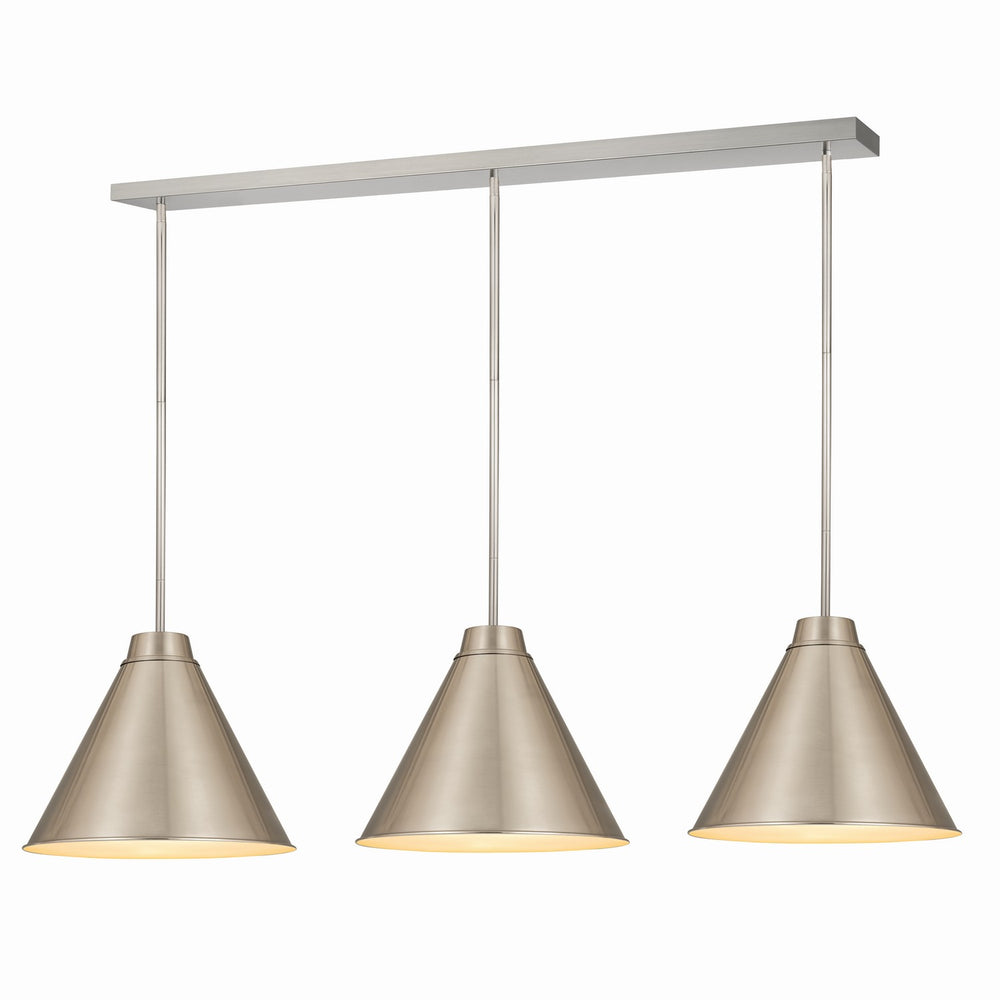 Z-Lite Canada - Three Light Pendant - Eaton - Brushed Nickel- Union Lighting Luminaires Decor