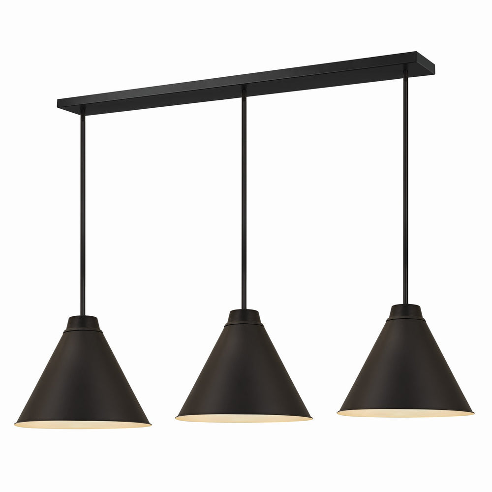 Z-Lite Canada - Three Light Pendant - Eaton - Matte Black- Union Lighting Luminaires Decor