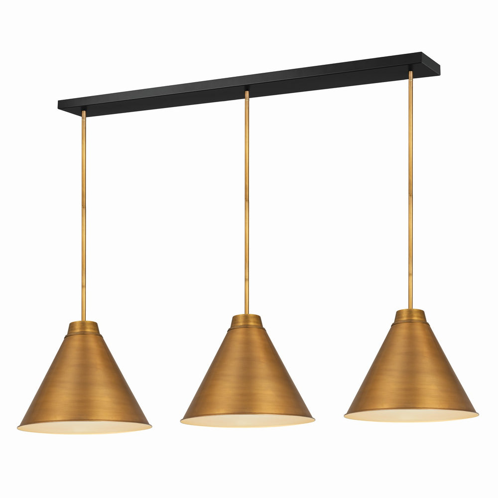 Z-Lite Canada - Three Light Pendant - Eaton - Rubbed Brass- Union Lighting Luminaires Decor
