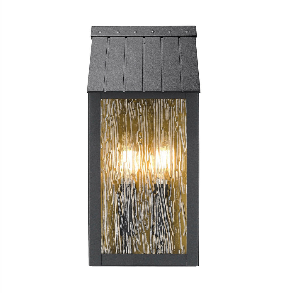 Artcraft Canada - Three Light Outdoor Wall Sconce - Point - Black, Brass- Union Lighting Luminaires Decor