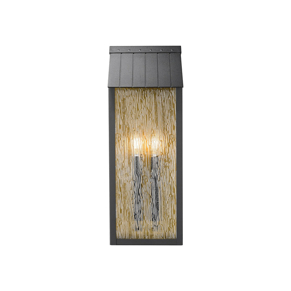 Artcraft Canada - Two Light Outdoor Wall Sconce - Point - Black, Brass- Union Lighting Luminaires Decor