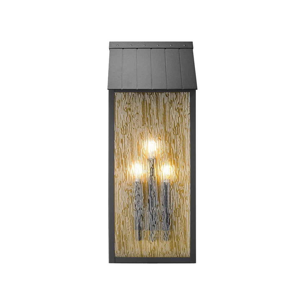 Artcraft Canada - Two Light Outdoor Wall Sconce - Point - Black, Brass- Union Lighting Luminaires Decor