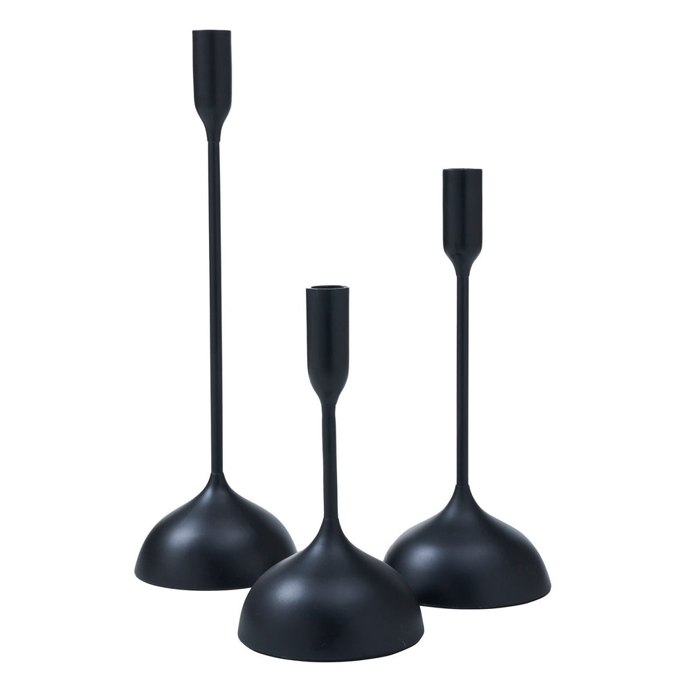 Renwil Canada - Set Of 3 Tapered Candle Holder - Chambers - Matte Black- Union Lighting Luminaires Decor