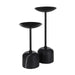 Renwil Canada - Set Of 2 Pillar Candle Holder - Uma - Matte Black- Union Lighting Luminaires Decor
