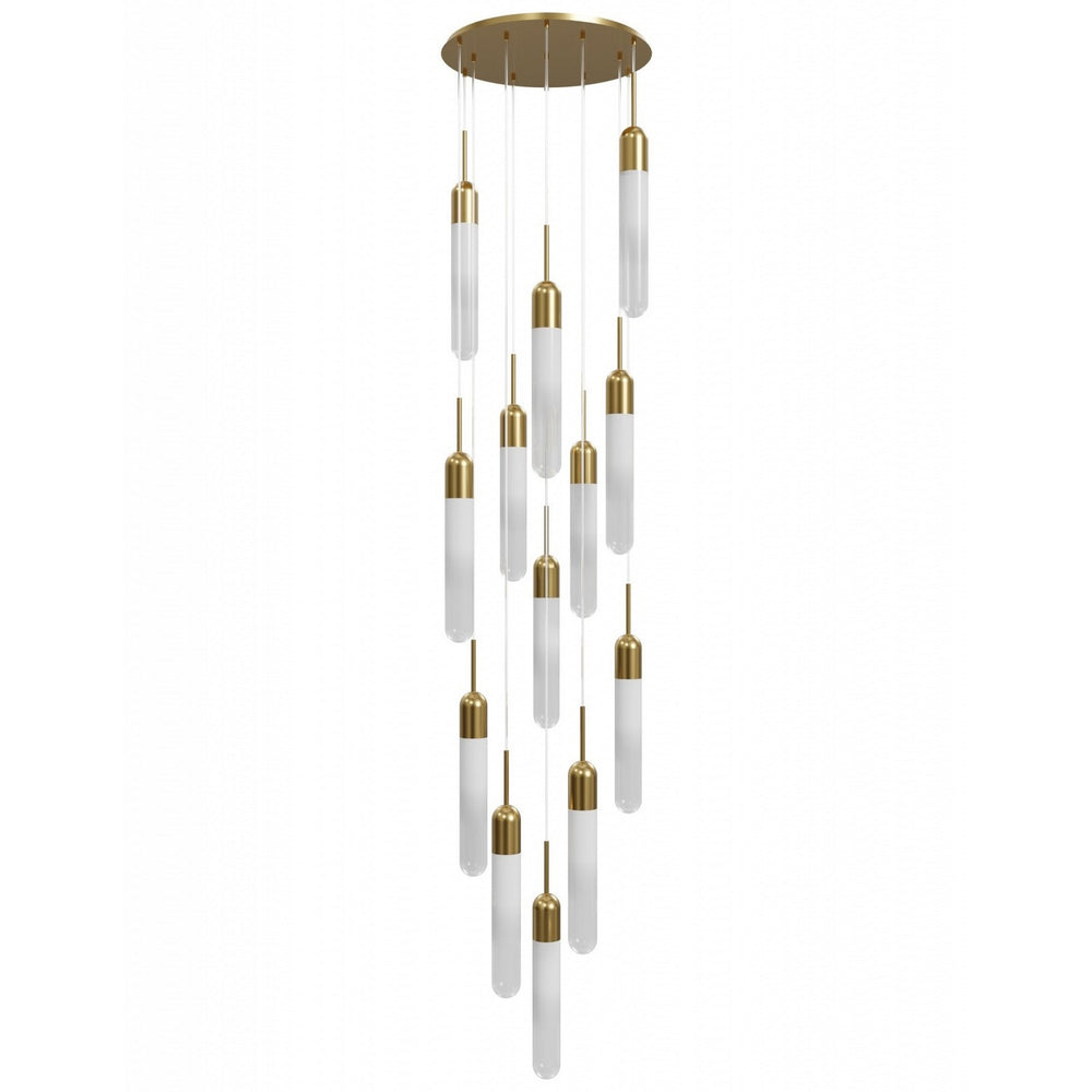 Avenue Lighting - 13 Light Pendant - Tribeca - Aged Brass- Union Lighting Luminaires Decor