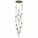 Avenue Lighting - 13 Light Pendant - Tribeca - Aged Brass- Union Lighting Luminaires Decor