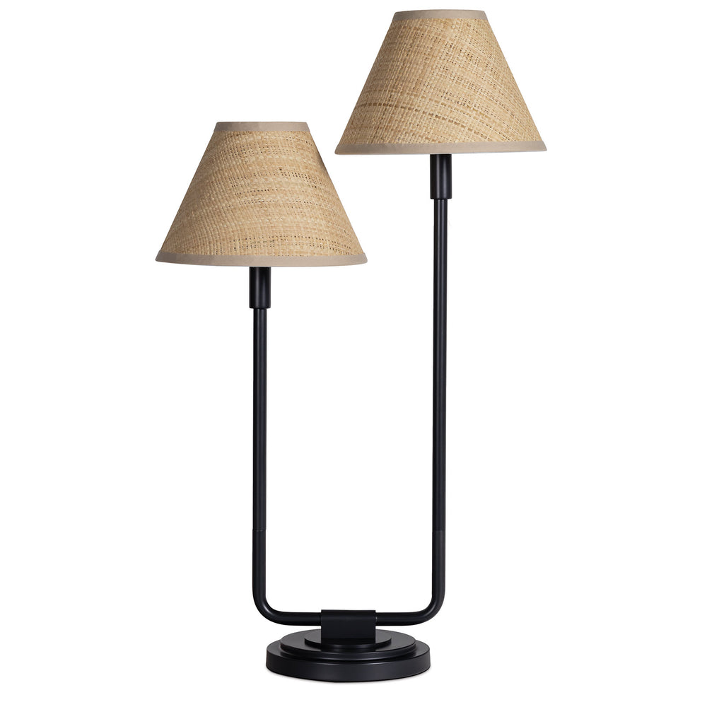 Regina Andrew Canada - Two Light Table Lamp - Polly - Blackened Brass- Union Lighting Luminaires Decor