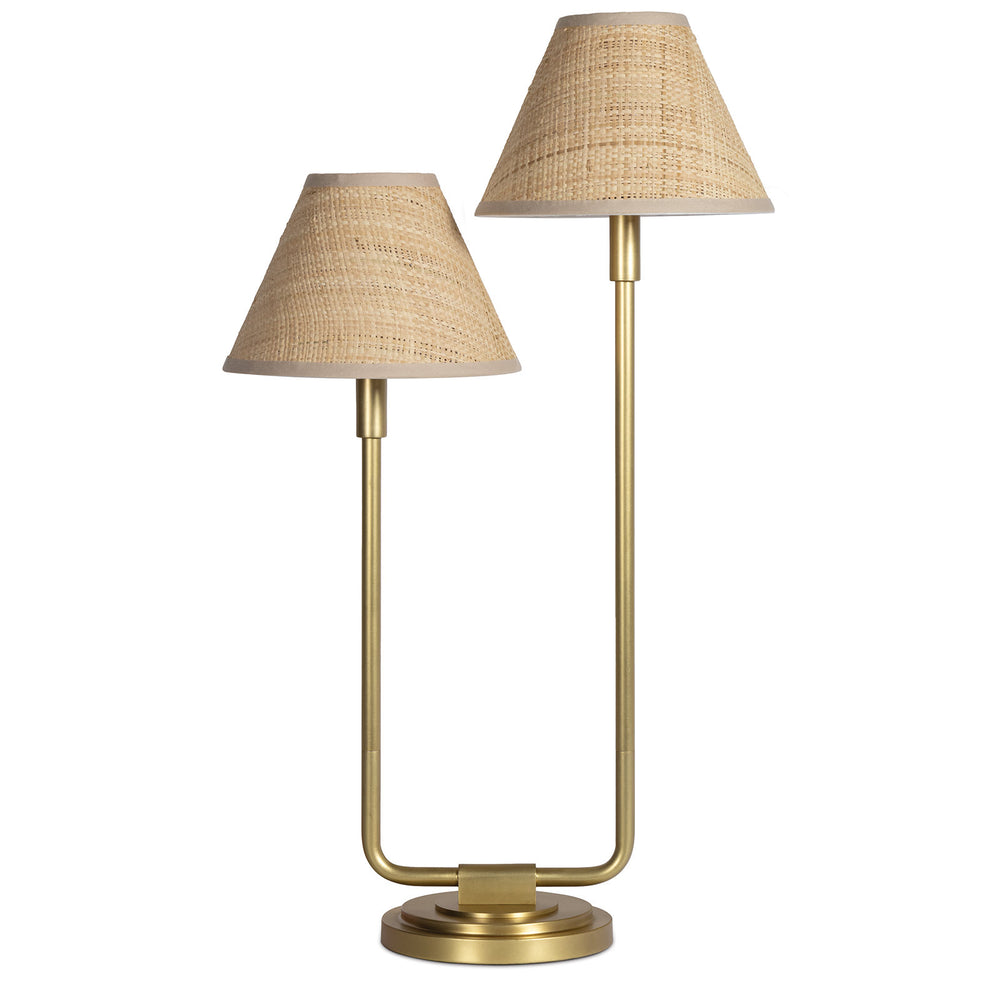 Regina Andrew Canada - Two Light Table Lamp - Polly - Natural Brass- Union Lighting Luminaires Decor