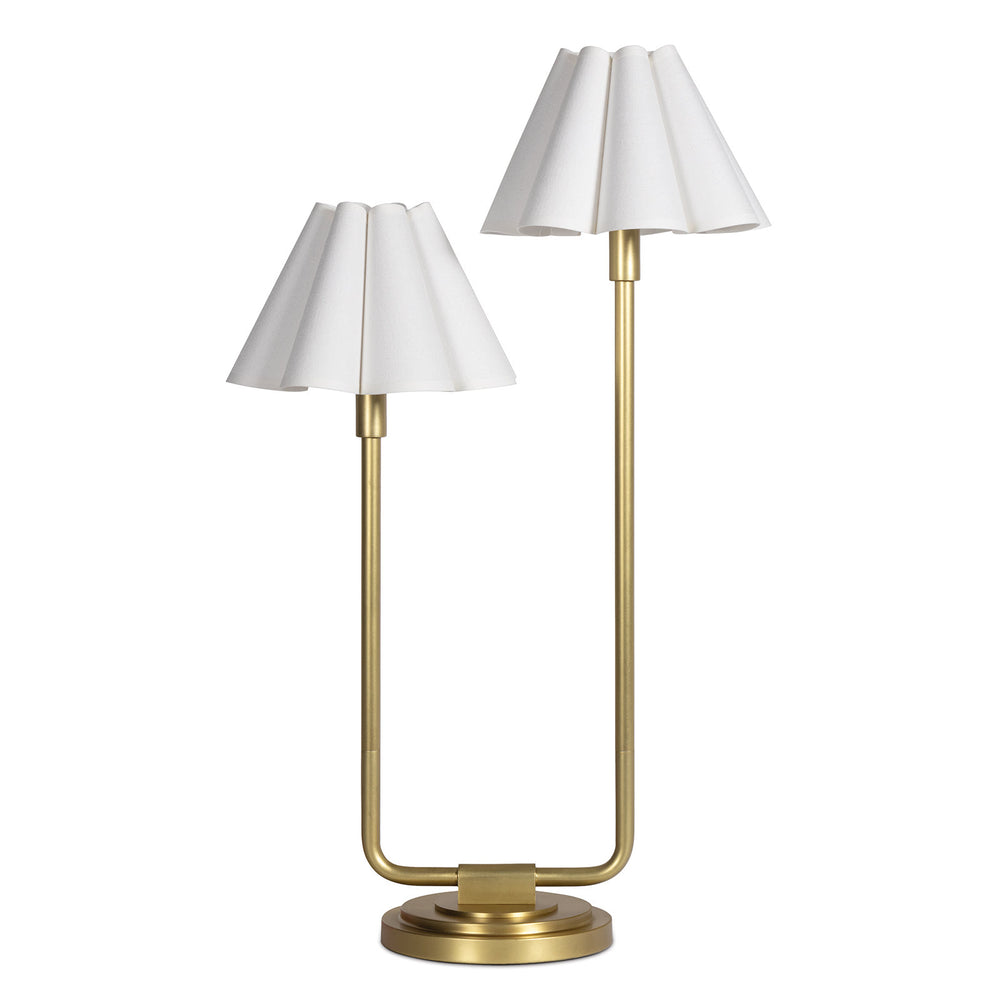 Regina Andrew Canada - Two Light Table Lamp - Polly - Natural Brass- Union Lighting Luminaires Decor