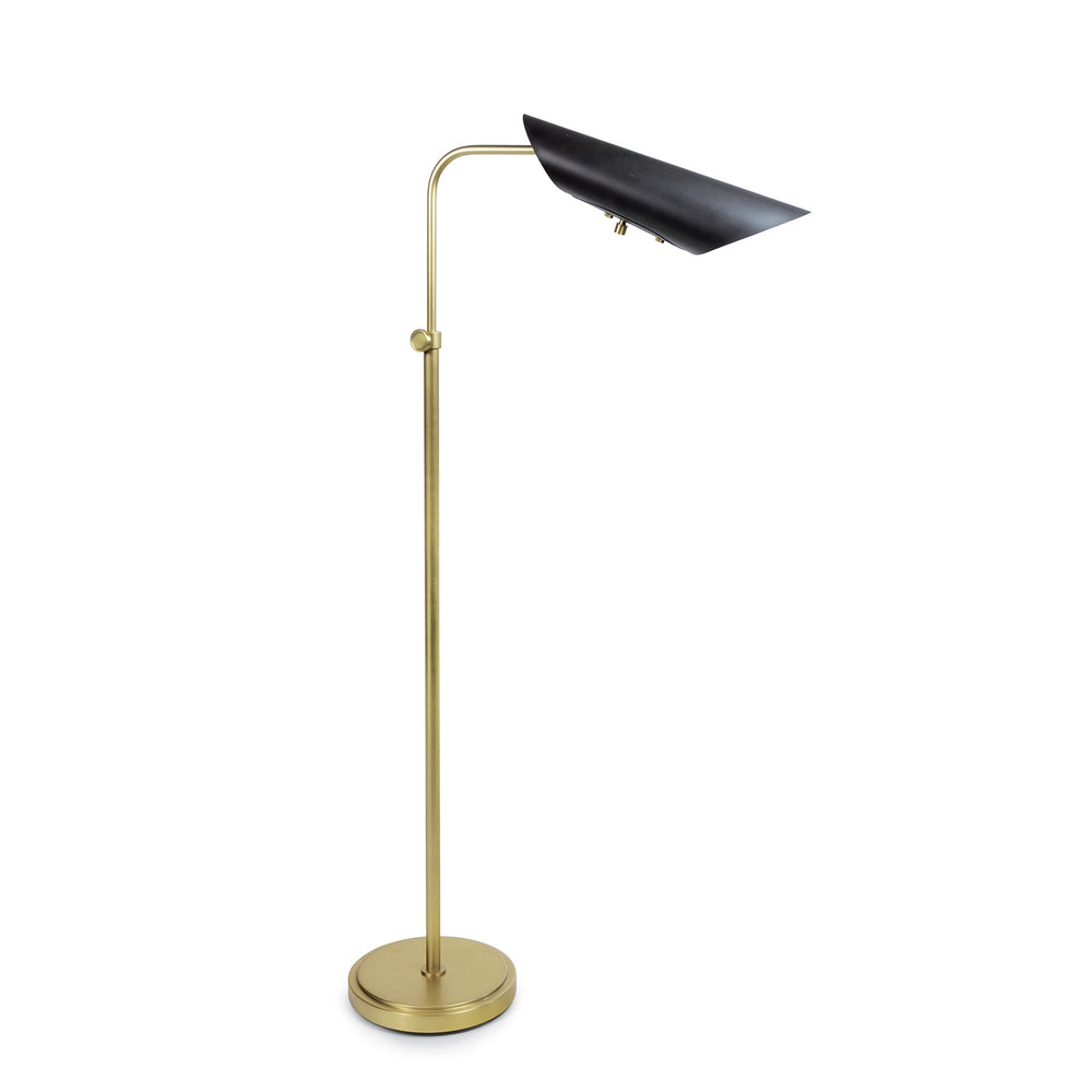 Regina Andrew Canada - One Light Floor Lamp - Vest - Blackened Brass- Union Lighting Luminaires Decor