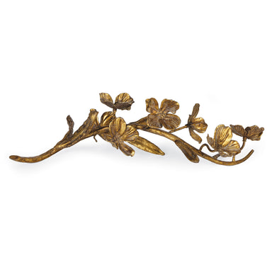 Regina Andrew Canada - Sculpture - Dogwood Sprig - Antique Gold Leaf- Union Lighting Luminaires Decor