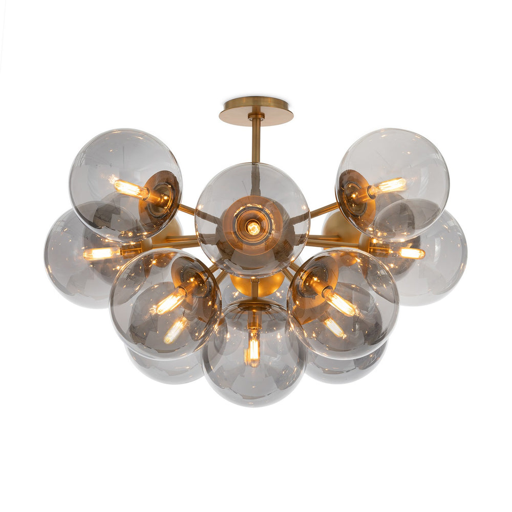 Regina Andrew Canada - 13 Light Flush Mount - Shine - Natural Brass- Union Lighting Luminaires Decor