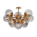 Regina Andrew Canada - 13 Light Flush Mount - Shine - Natural Brass- Union Lighting Luminaires Decor