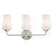 Progress Canada - Three Light Bath & Vanity - Celino - Brushed Nickel- Union Lighting Luminaires Decor