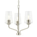 Progress Canada - Three Light Chandelier - Celino - Brushed Nickel- Union Lighting Luminaires Decor