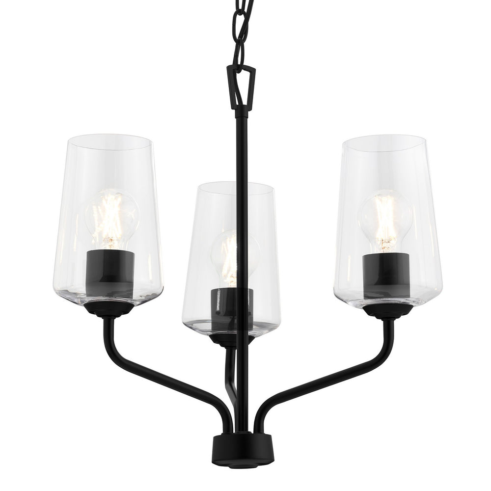 Progress Canada - Three Light Chandelier - Celino - Black- Union Lighting Luminaires Decor