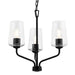 Progress Canada - Three Light Chandelier - Celino - Black- Union Lighting Luminaires Decor