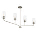 Progress Canada - Four Light Linear Chandelier - Celino - Brushed Nickel- Union Lighting Luminaires Decor