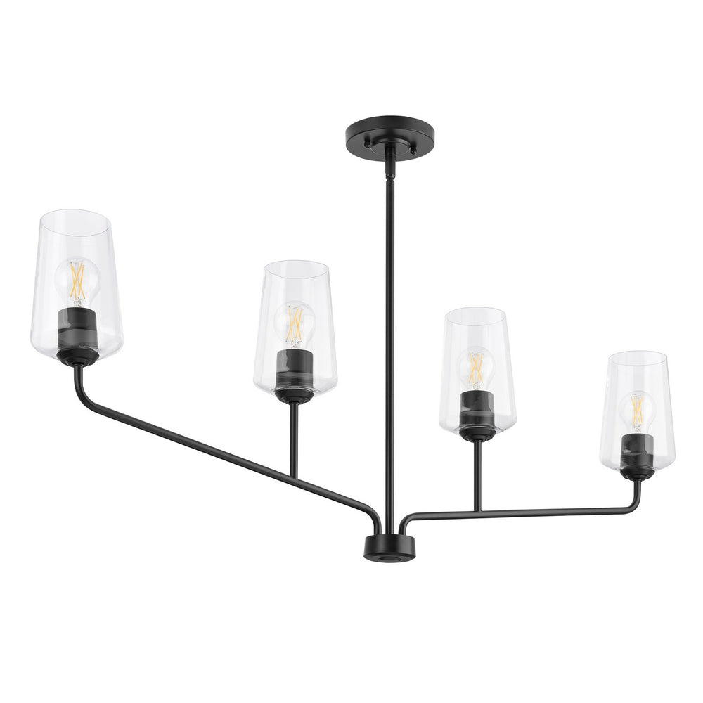 Progress Canada - Four Light Linear Chandelier - Celino - Black- Union Lighting Luminaires Decor