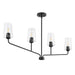Progress Canada - Four Light Linear Chandelier - Celino - Black- Union Lighting Luminaires Decor