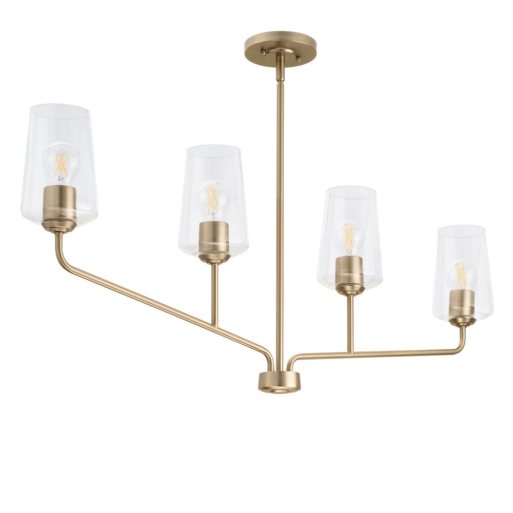 Progress Canada - Four Light Linear Chandelier - Celino - Champagne Bronze- Union Lighting Luminaires Decor