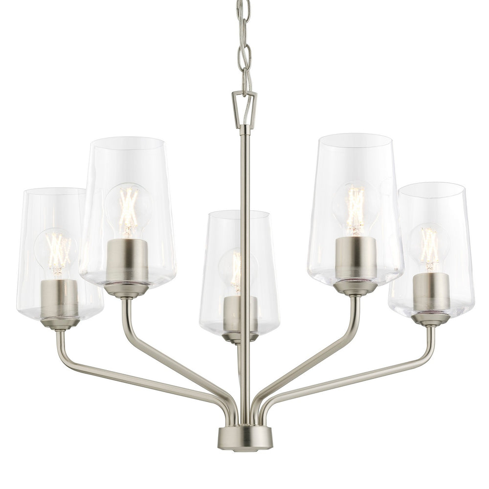 Progress Canada - Five Light Chandelier - Celino - Brushed Nickel- Union Lighting Luminaires Decor