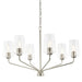 Progress Canada - Six Light Chandelier - Celino - Brushed Nickel- Union Lighting Luminaires Decor