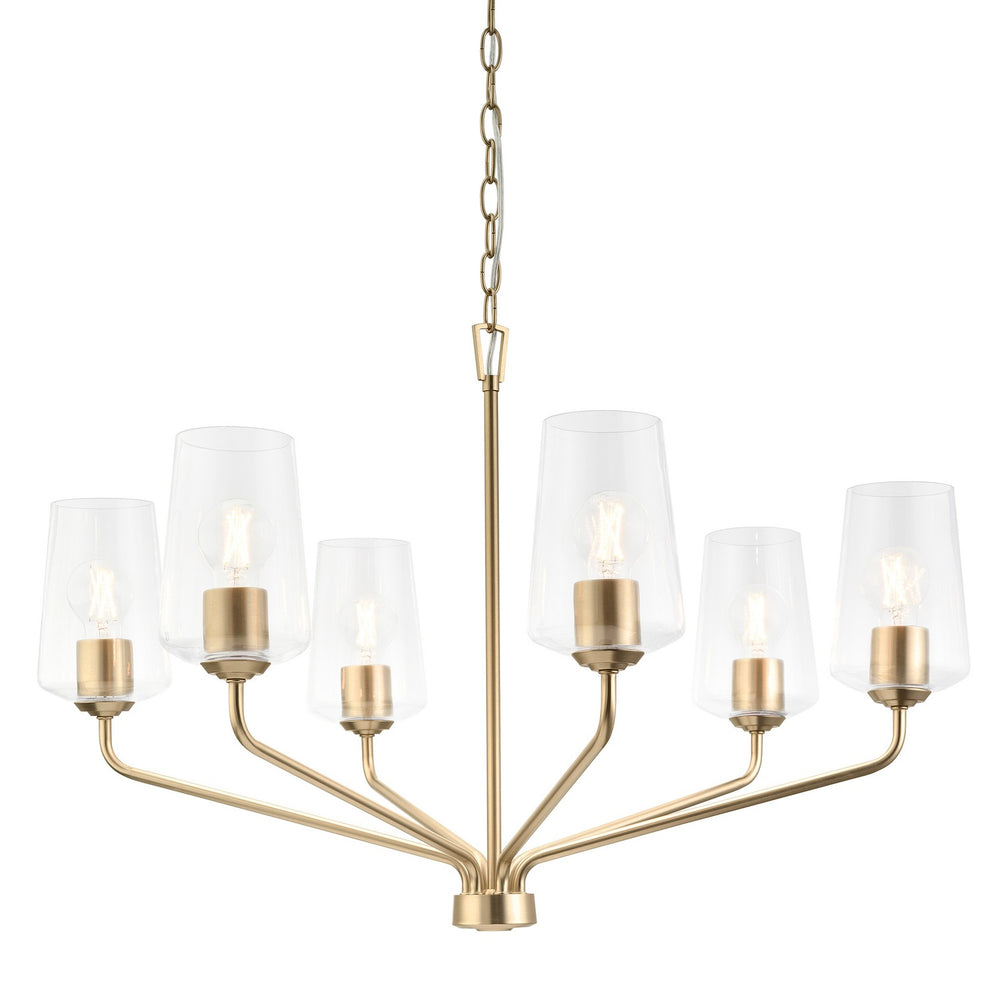 Progress Canada - Six Light Chandelier - Celino - Champagne Bronze- Union Lighting Luminaires Decor