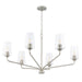 Progress Canada - Six Light Chandelier - Celino - Brushed Nickel- Union Lighting Luminaires Decor