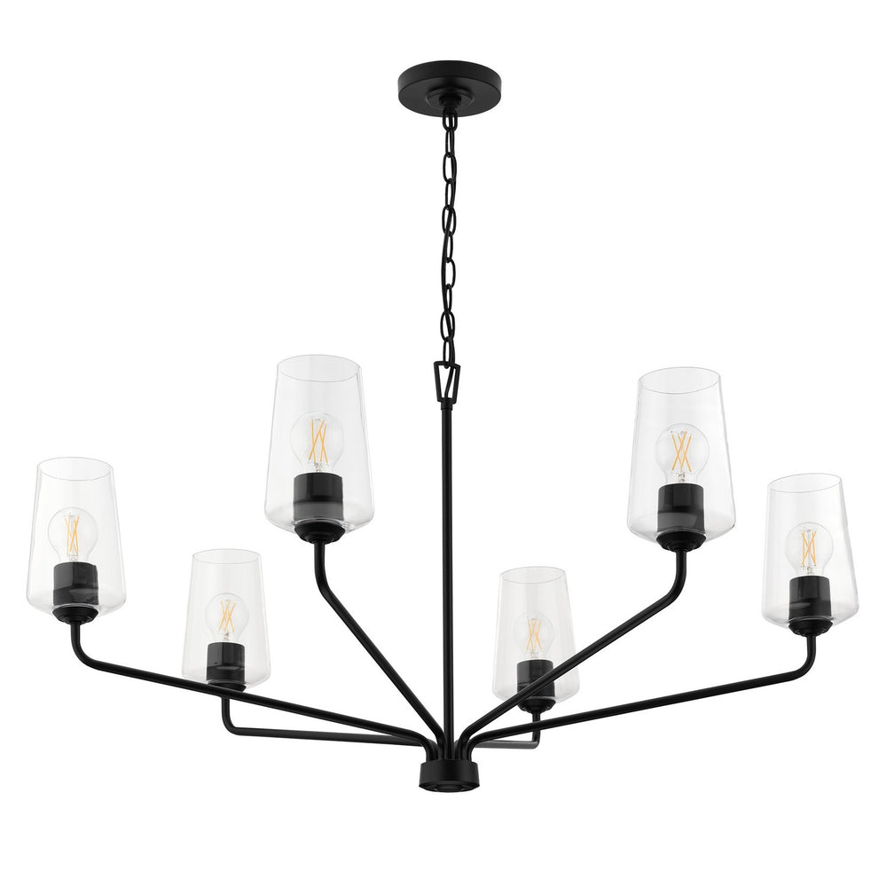 Progress Canada - Six Light Chandelier - Celino - Black- Union Lighting Luminaires Decor